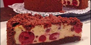 Rezept für Schokoladenkuchen mit Kirschfüllung