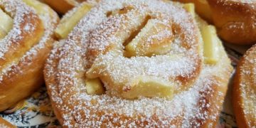 Apfelschnecken mit Zimt Zucker wie aus der Bäckerei