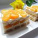 Biskuit-Pfirsich-Schnitten