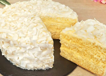 Kokos-Biskuitkuchen: Das Rezept, um ihn fluffig und lecker zu machen