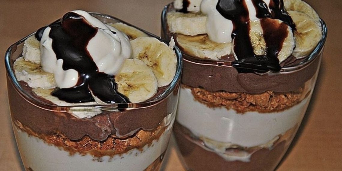 BANANEN – VANILLE – SCHOKOCREME – DESSERT