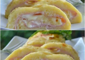 Super leckere herzhafte Roulade mit Schinken und Käse