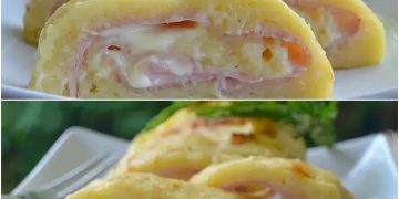 Super leckere herzhafte Roulade mit Schinken und Käse