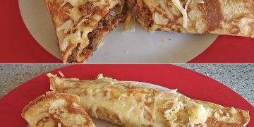 pfannkuchen mit hackfleischfullung