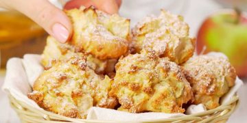 Apfelküchlein mit Zimtzucker, schneller weg als man gucken kann !