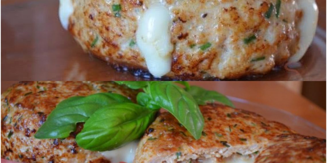  Frikadellen mit Camembert gefüllt