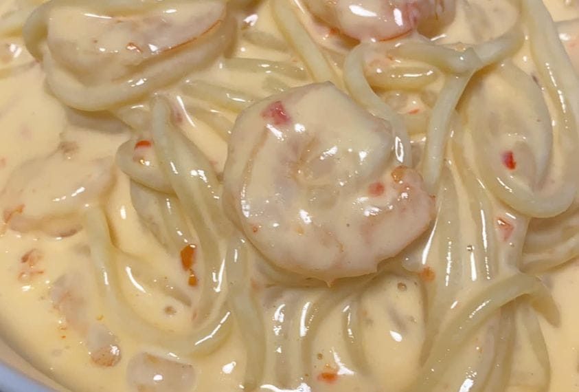 Spaghetti mit Garnelen