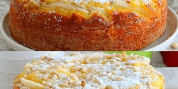 Schweizer Apfelkuchen mit Pudding