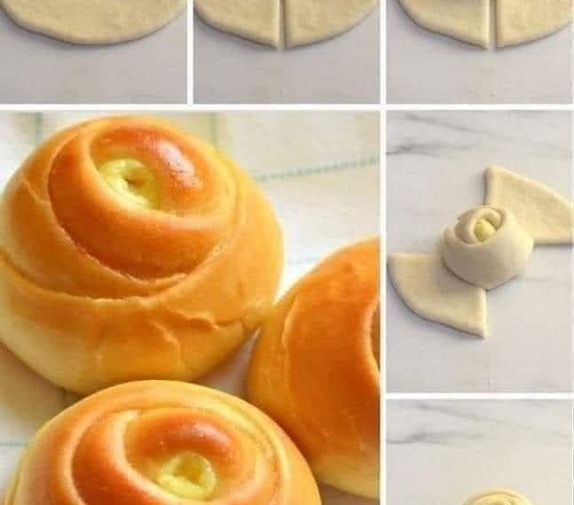 Kleine Brötchen mit süßer Sahne übersetzt: