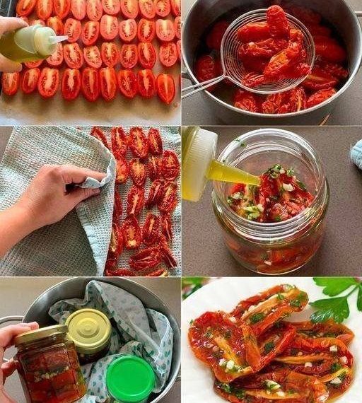 Getrocknete Tomaten in Öl: das Rezept für selbstgemachte Konfitüre