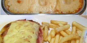 Ananas-Schinken-Schnitzel mit Käse überbacken