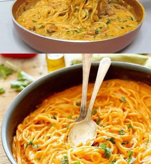 CHAMPIGNONS SPAGHETTI AUS DER PFANNE