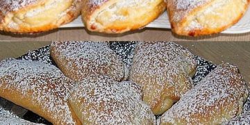 QUARKTASCHEN GEFÜLLT MIT VANILEPUDDING