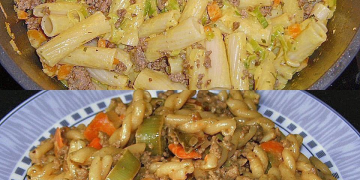 Curryrahm Nudeln mit Hackfleisch