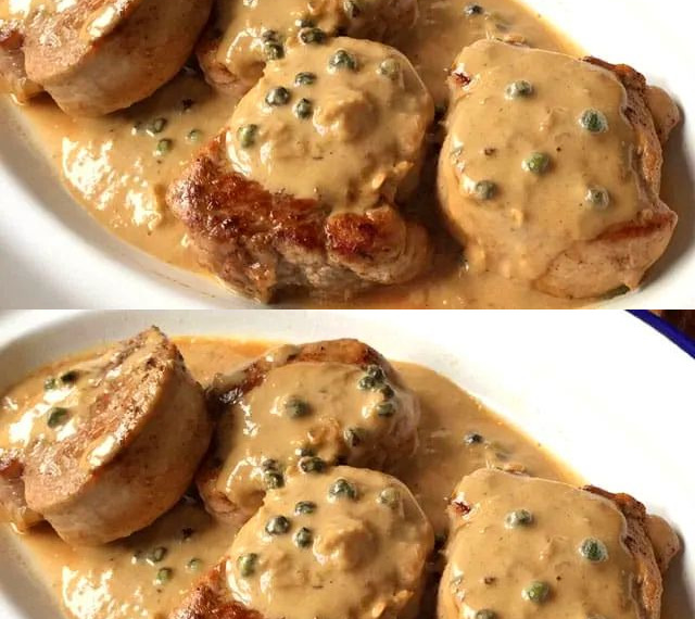 Filetpfännchen mit Frischkäse Senfsauce, superlecker!