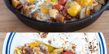 Bratkartoffeln mit Ei und Käse – einfach und lecker