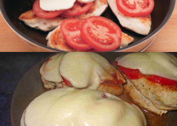 Hähnchenbrustfilet mit Tomate und Mozzarella in Kräuter