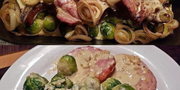 Kasseler-Rosenkohl-Auflauf