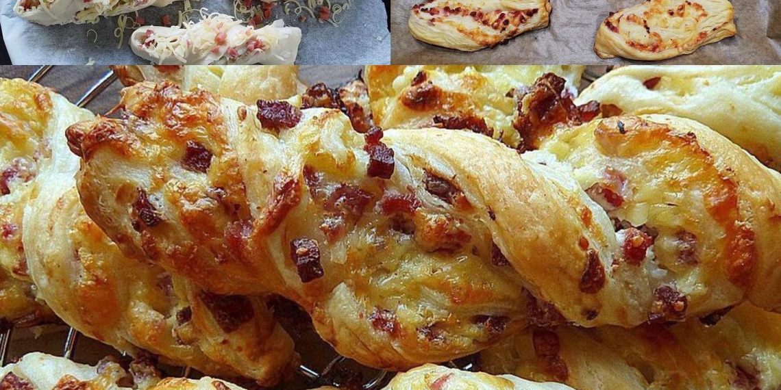 Fantastische Blätterteig Käse Stangen mit 4 Zutaten!