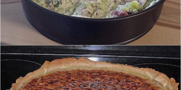 Hack Lauch Torte mit Gorgonzola