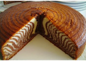VANILLE ZEBRA KUCHEN OHNE MEHL, LEICHT UND LECKER!