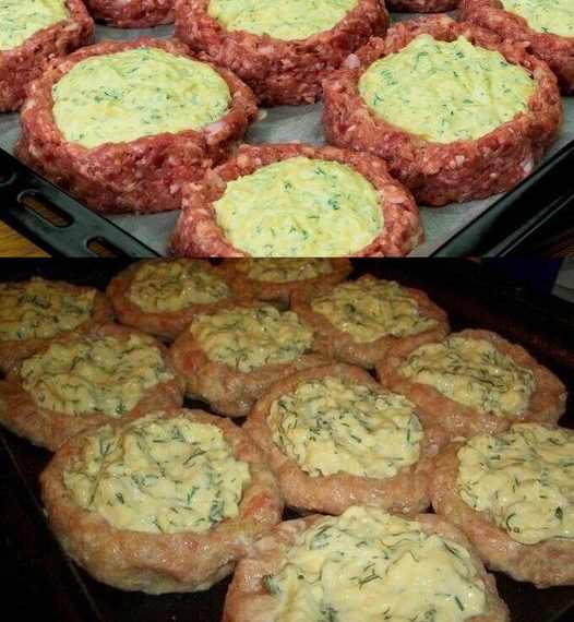 Hackfleisch Nester mit Käsefüllung in 10 Minuten zubereitet – Alte Oma ... Hackfleisch Nester mit Käsefüllung in 10 Minuten zubereitet – Alte Oma ...