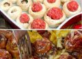 Mit Fleischbällchen gefüllte Pilze: ein einfaches Rezept für ein schnelles und köstliches Abendessen