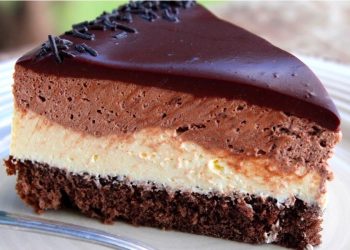 Drei Schichten: das cremige und köstliche Dessert