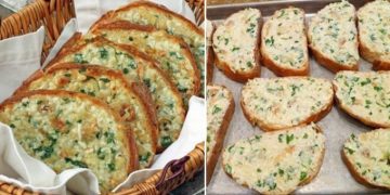 Überbackenes Brot mit gebackenem Knoblauch Rezept