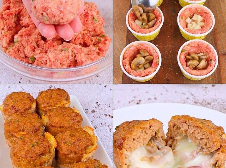 Mini-Fleischbällchen-Muffins: Einzelportionen gefüllt, lecker und klebrig!