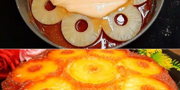 Einfacher Ananas-Upside-Down-Kuchen