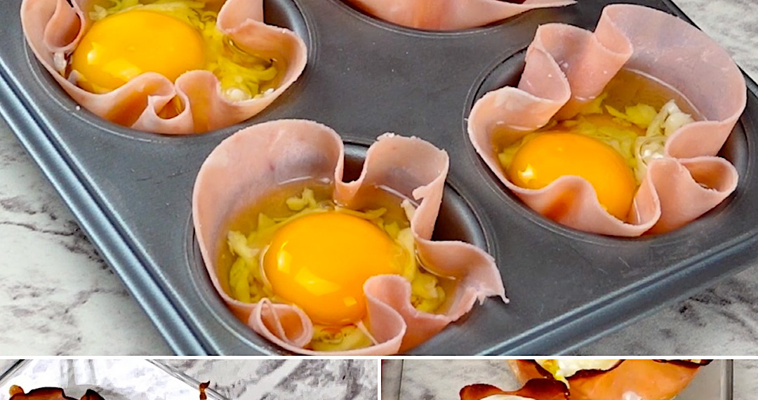 Schinken- und Eierbecher: das schnelle und leckere Vorspeisenrezept, das Sie lieben werden