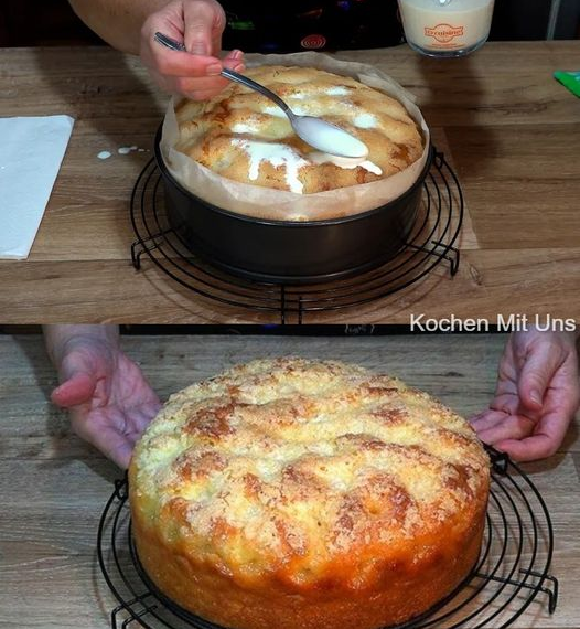 Apfel Schmand Kuchen, einfach in der zubereitung gelungen