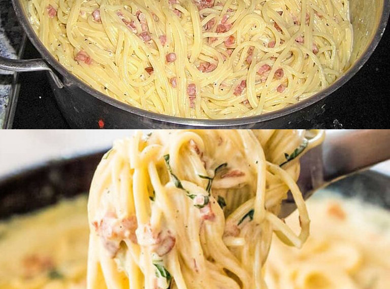Blitzschnelle Spaghetti Carbonara in wenigen Minuten zubereitet