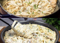Pasta Alfredo – Nudeln mit Hähnchenbrust in Käsesoße