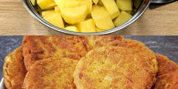 Kartoffelfrikadellen gefüllt mit Käse