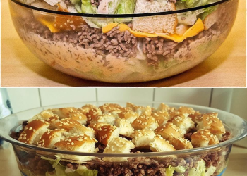 Big Mac mal anders. Knackiger Salat im Big Mac Style