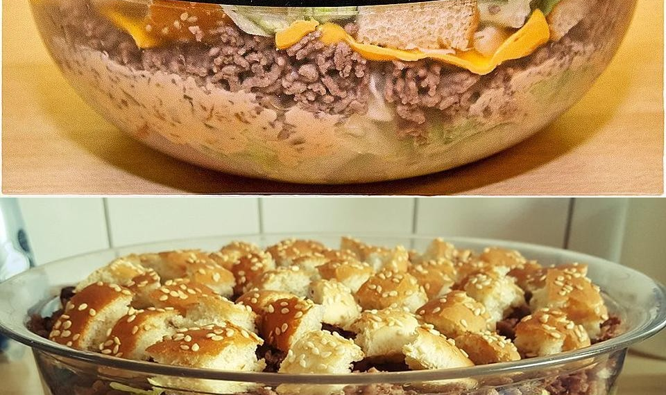 Big Mac mal anders. Knackiger Salat im Big Mac Style