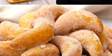 Süße frittierte Kipferl: das Rezept für weiche und köstliche Sauerteigprodukte