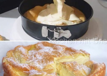 Windbeutelkuchen, so cemig dass er auf der Zunge zergeht