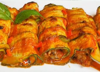 Gefüllte Zucchini-Röllchen: das Rezept für das einfache und leckere Gericht