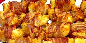 Eingewickelte Kartoffeln mit Speck: die originelle und leckere Mahlzeit