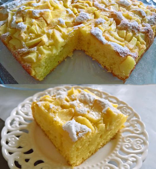 Apfelkuchen vom Blech, der im Mund zergeht