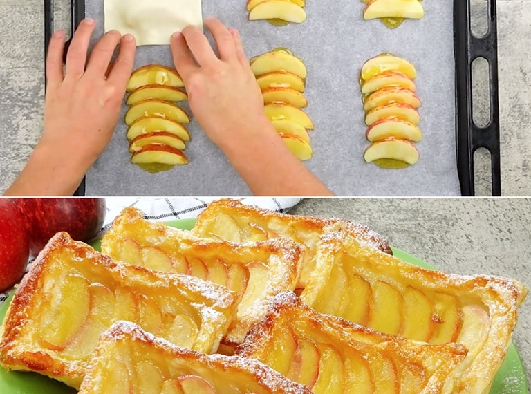 Ein leckeres Apfeldessert mit nur 3 Zutaten fertig! Diese Methode ist ...