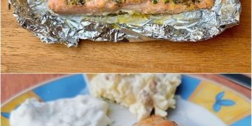 Lachs mit Knoblauch- und Zitronenbutter ist ein köstliches und gesundes Gericht, das einfach zuzubereiten ist