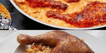 Hähnchenschenkel in Reis