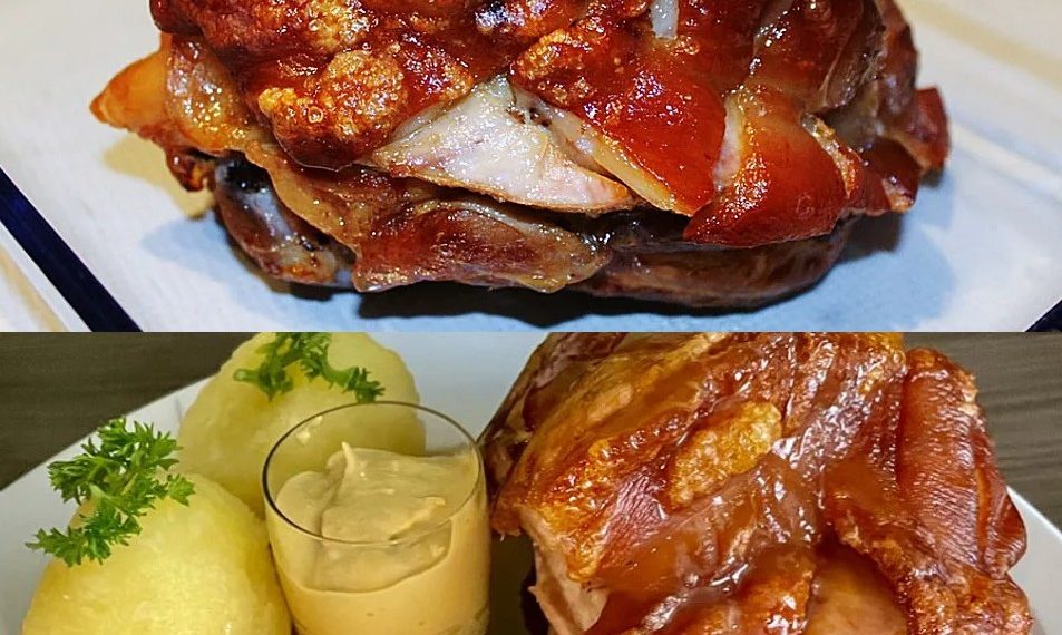 Knusprig gebratene Schweinshaxen