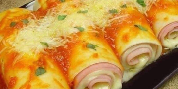 Sehr appetitliche Lasagnerolle