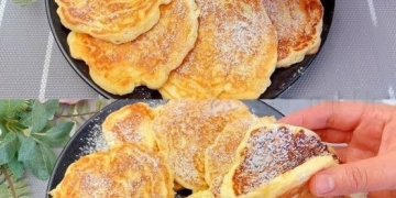 Die konnte ich täglich essen!Apfel Joghurt Pfannkuchen in 3 Minuten