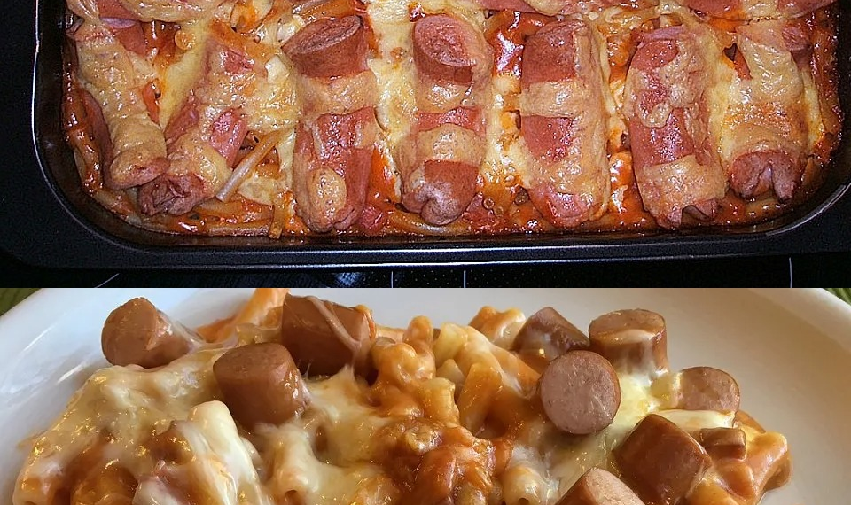 Makkaroni – Würstchen – Auflauf